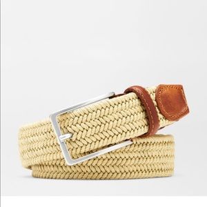 Peter Millar, Khaki Waxed Braided Belt, Size 38